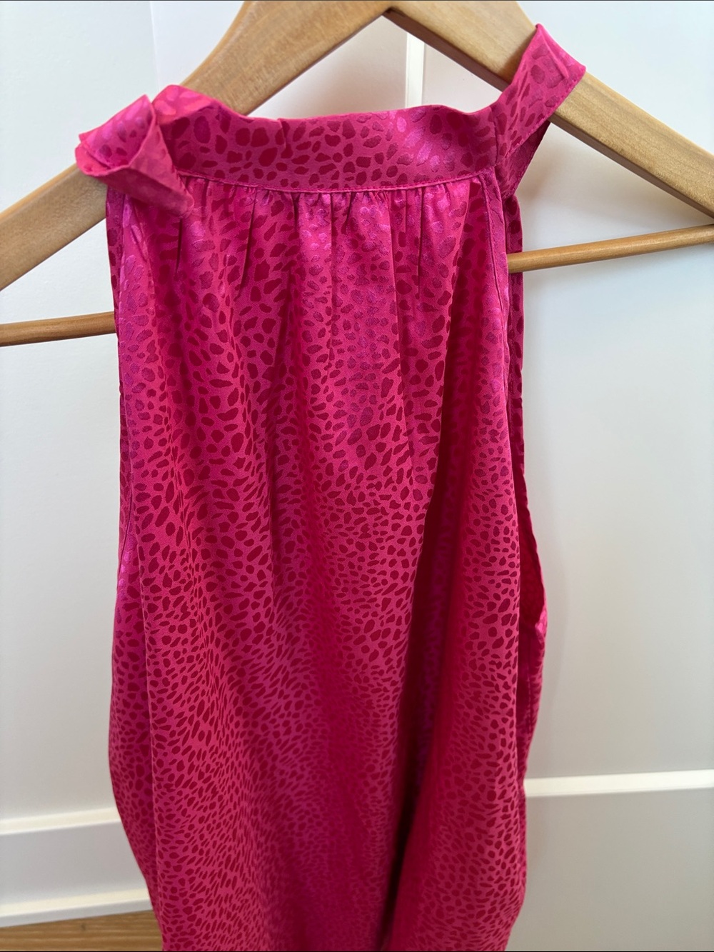 BTFBM Fuchsia Bow-Shoulder Sleeveless top, plus size - Picture 3 of 3